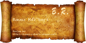 Bausz Róbert névjegykártya