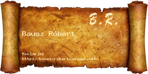 Bausz Róbert névjegykártya