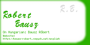 robert bausz business card